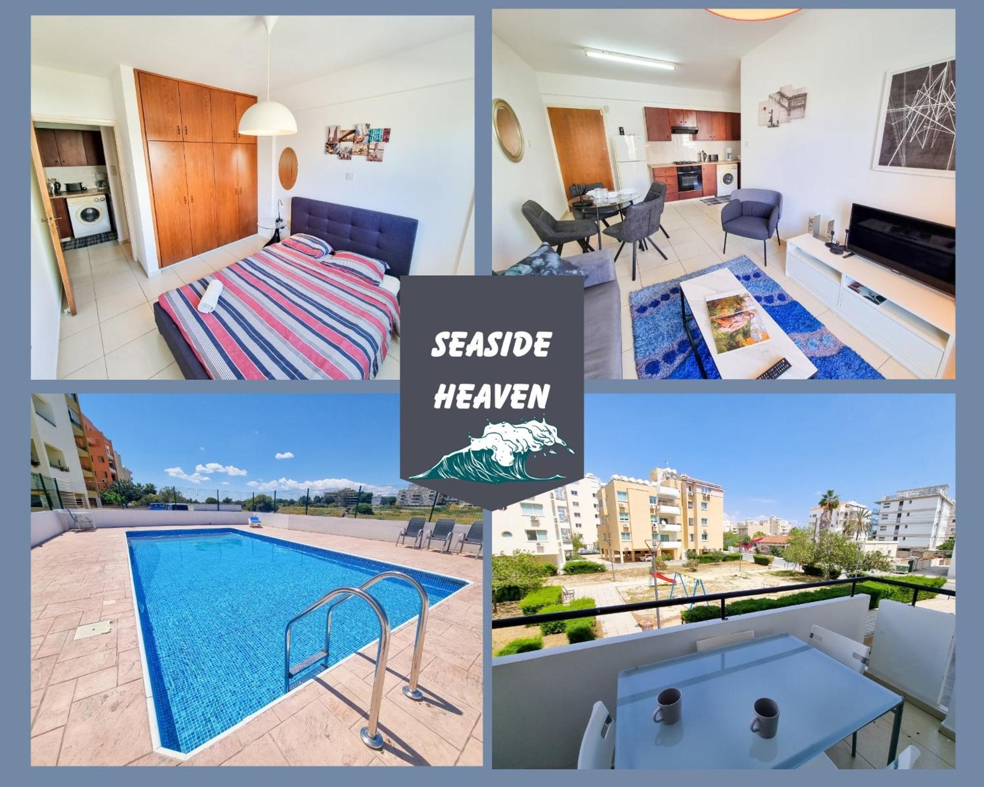 לרנקה Seaside Heaven Apartment With Pool מראה חיצוני תמונה